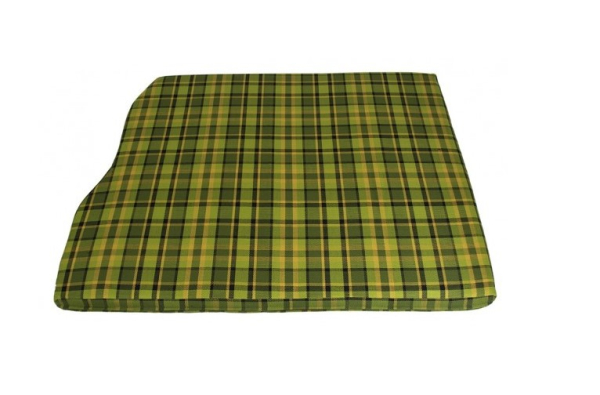 VW Bus T2 Innenaustattung Matratze hinten, grün kariert, passend für Westfalia T2B Berlin Liegefläche neben Schrank